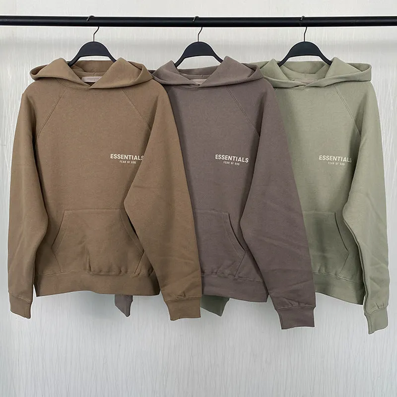 Fog Essentials Hoodie Flocking Logo Fleece Loose Hooded Sweater