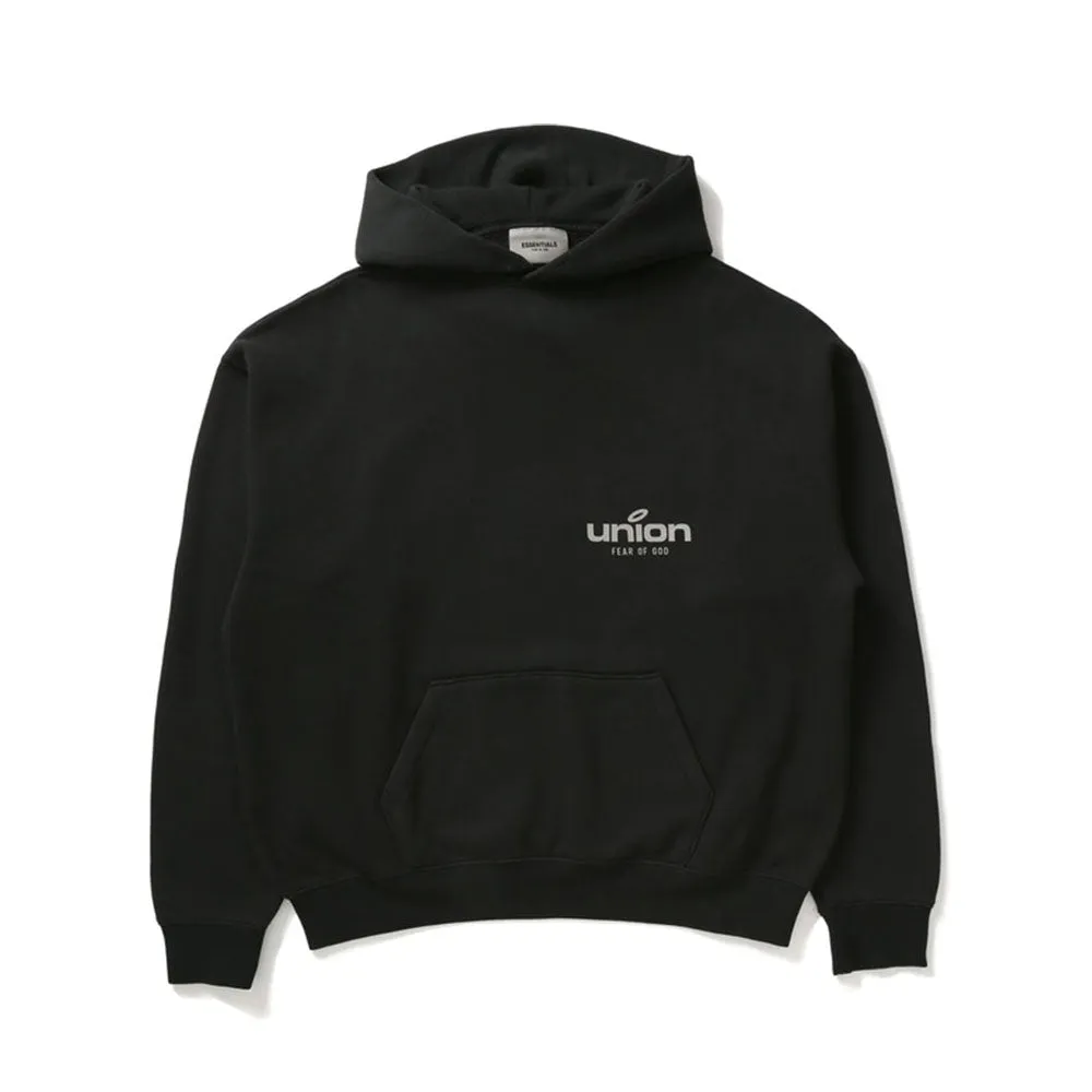 FOG ESSENTIALS X UNION FW21 30 YEAR VINTAGE BLACK HOODIE