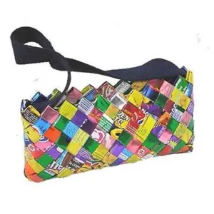 Foil Wrapper Clutch Bag with Black Fabric Strap MYO
