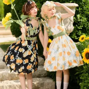 Follow the Sun Darling      Dress Mermaidcore Kawaii Academia Y2K Cottagecore Coquette Fairycore Dollette Princesscore