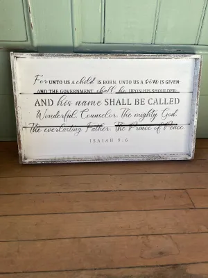 For Unto Us A Child Is Born Tray