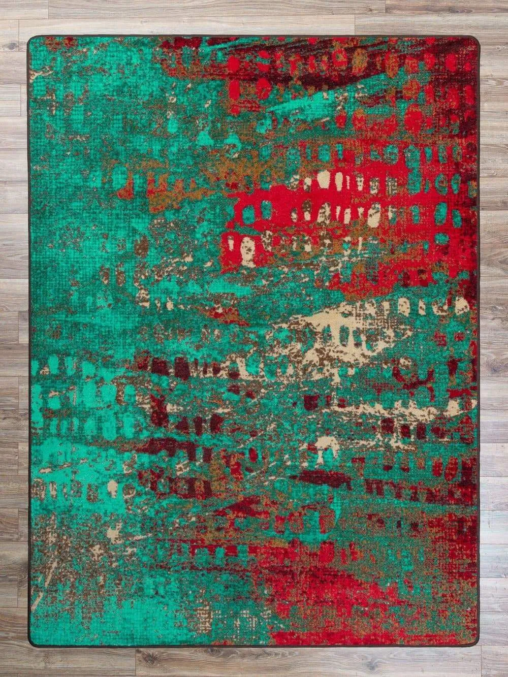 Forward Shift Red & Turquoise Rugs