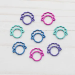 Fox & Pine Stitches Sheep Stitch Markers - Colorful Mix - Closed Ring