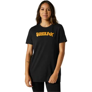 Fox Racing  Womens Black Super Trik Tee T-Shirt Short Sleeve Relaxed Fit