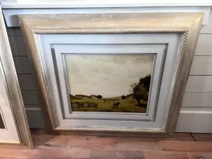 Framed Canvas Pastoral Print Village Countryside