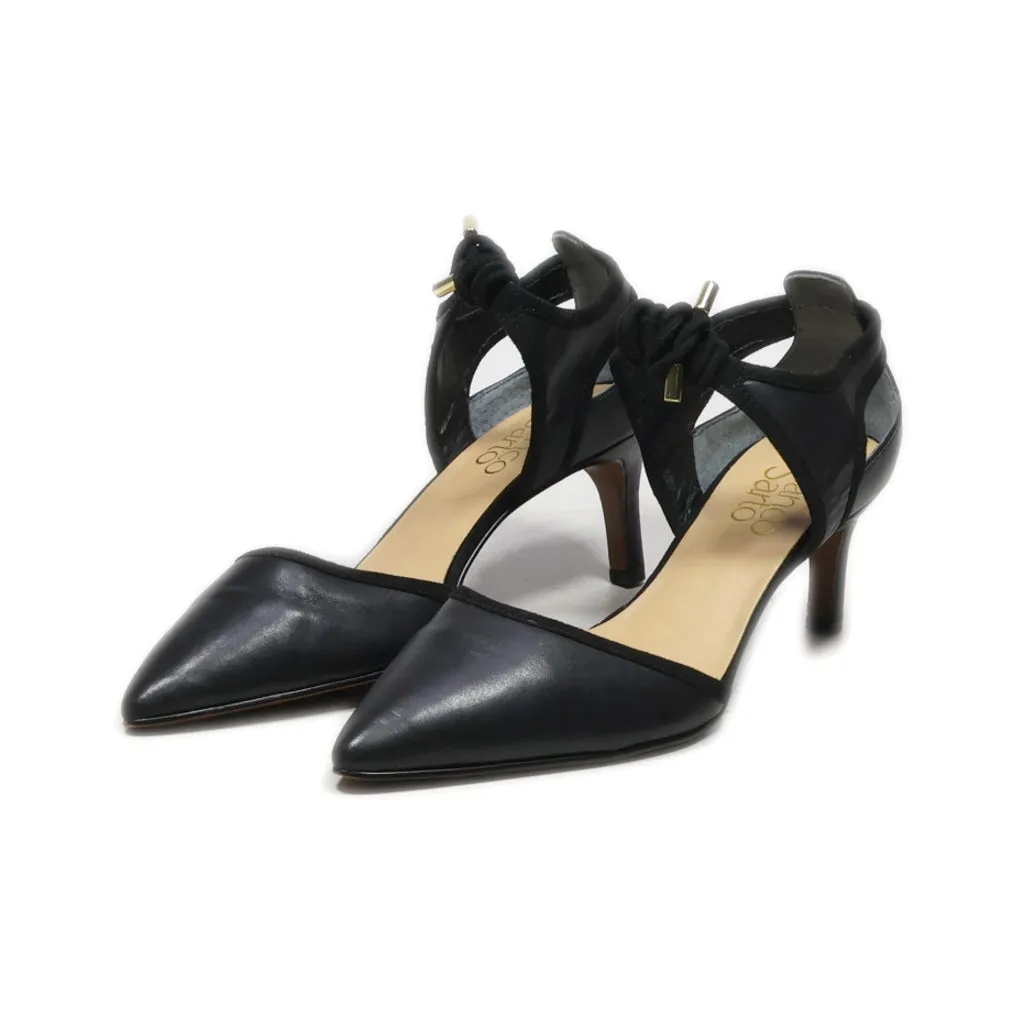 Franco Sarto Kitten Heels Leather Black Colour For Women