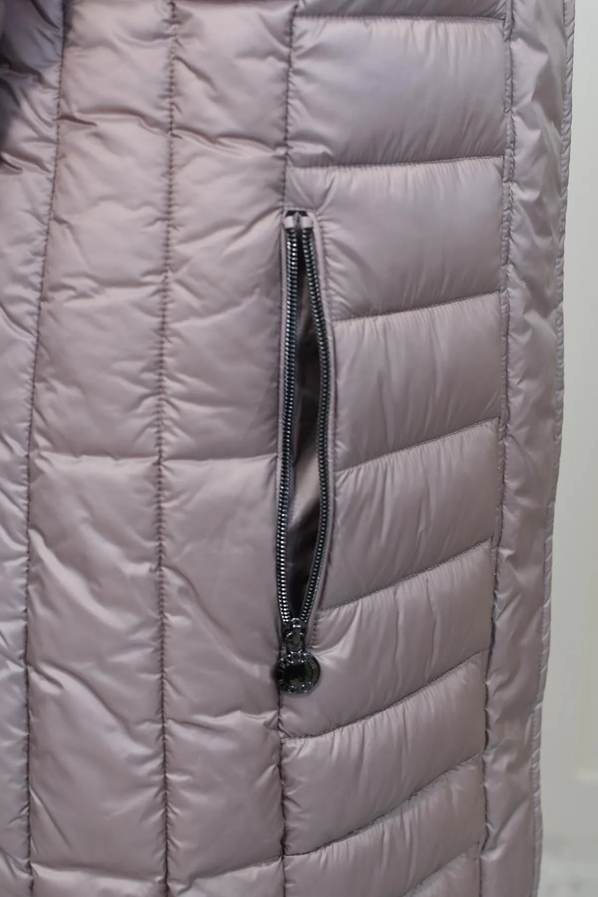 Frandsen Metallic Mauve Padded Coat With Drawstring-103 588 41
