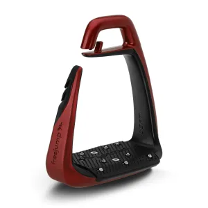 Freejump Soft'Up Classic Plus Stirrups - Black/Pearl Red