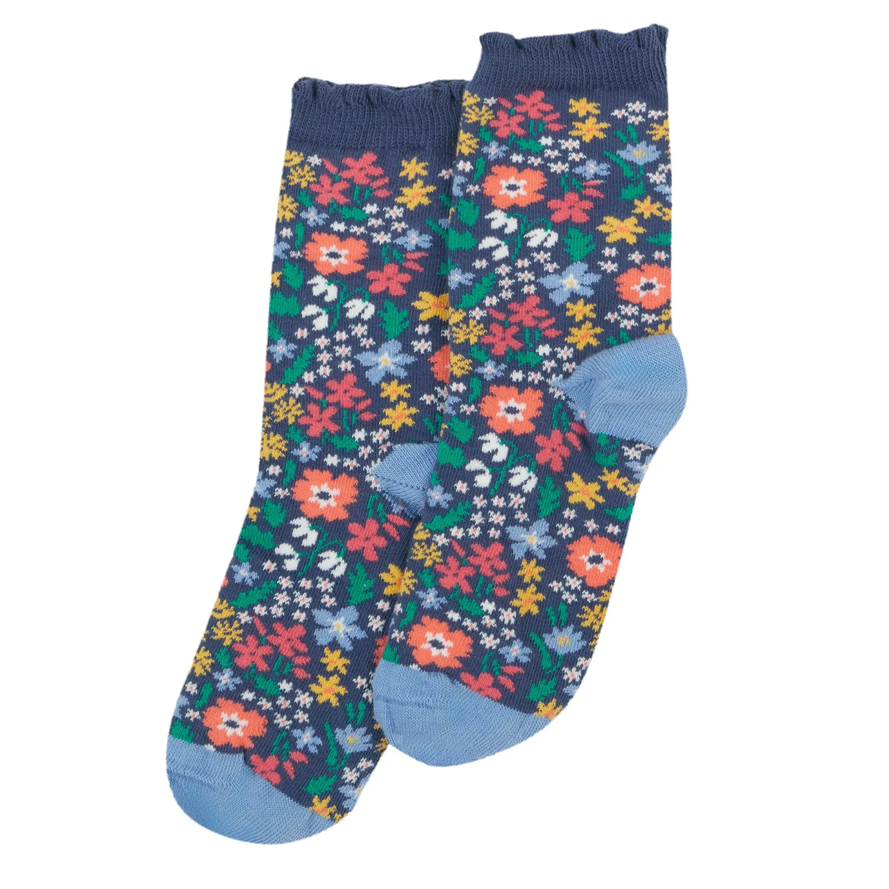 Frill socks- winter hedgerow