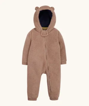 Frugi Toasty Ted Snuggle Suit - Twig