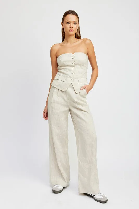 FULL LENGTH PLEATED PANTS