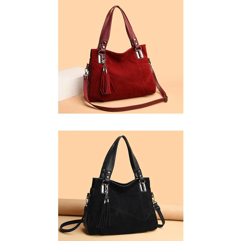 Funki Buys | Bags | Handbags | Women's Suede Shoulder Bag