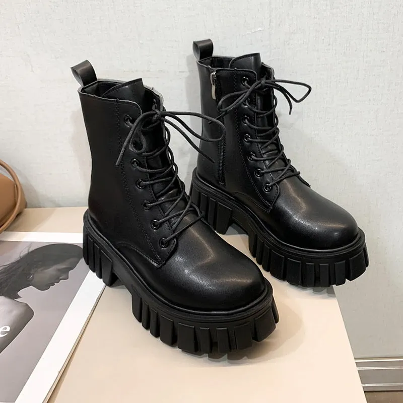 Funki Buys | Boots | Women's Gothic Punk Chunky Platform Boot