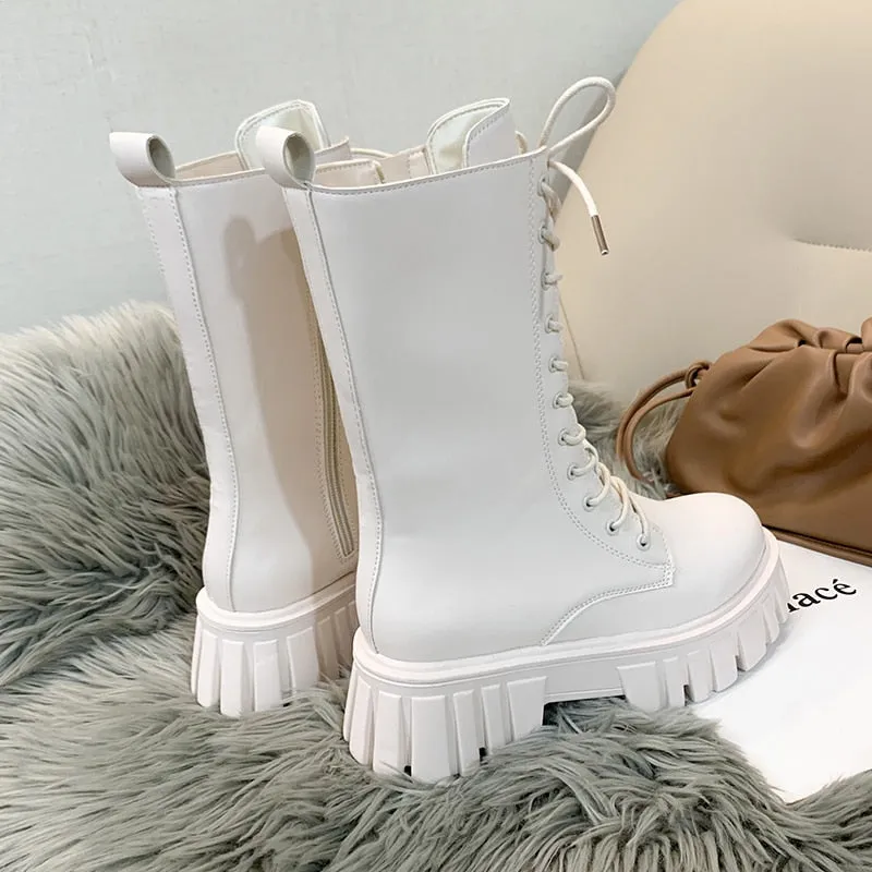Funki Buys | Boots | Women's Gothic Punk Chunky Platform Boot
