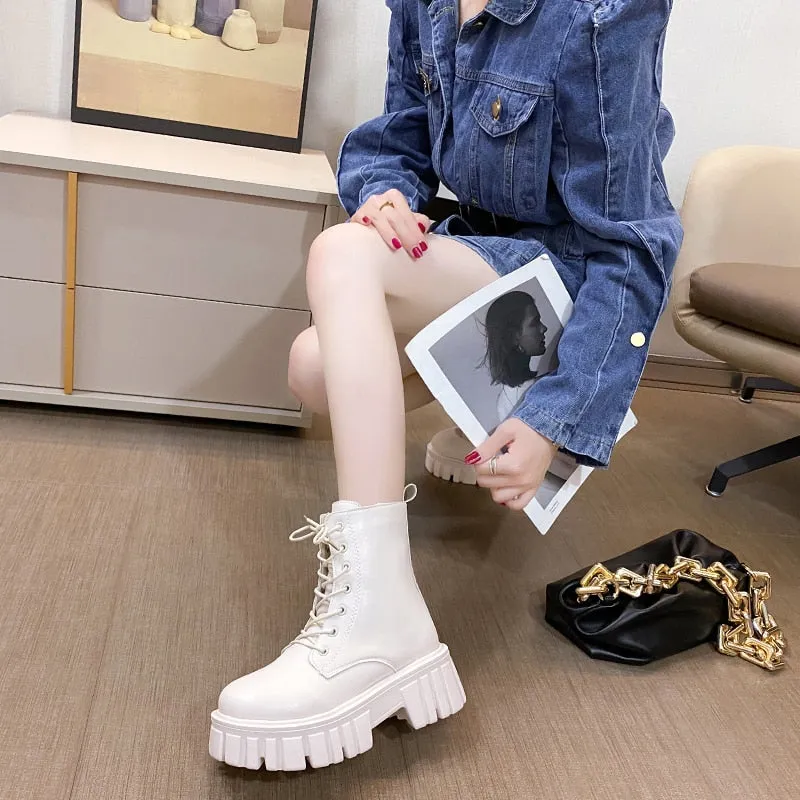 Funki Buys | Boots | Women's Gothic Punk Chunky Platform Boot