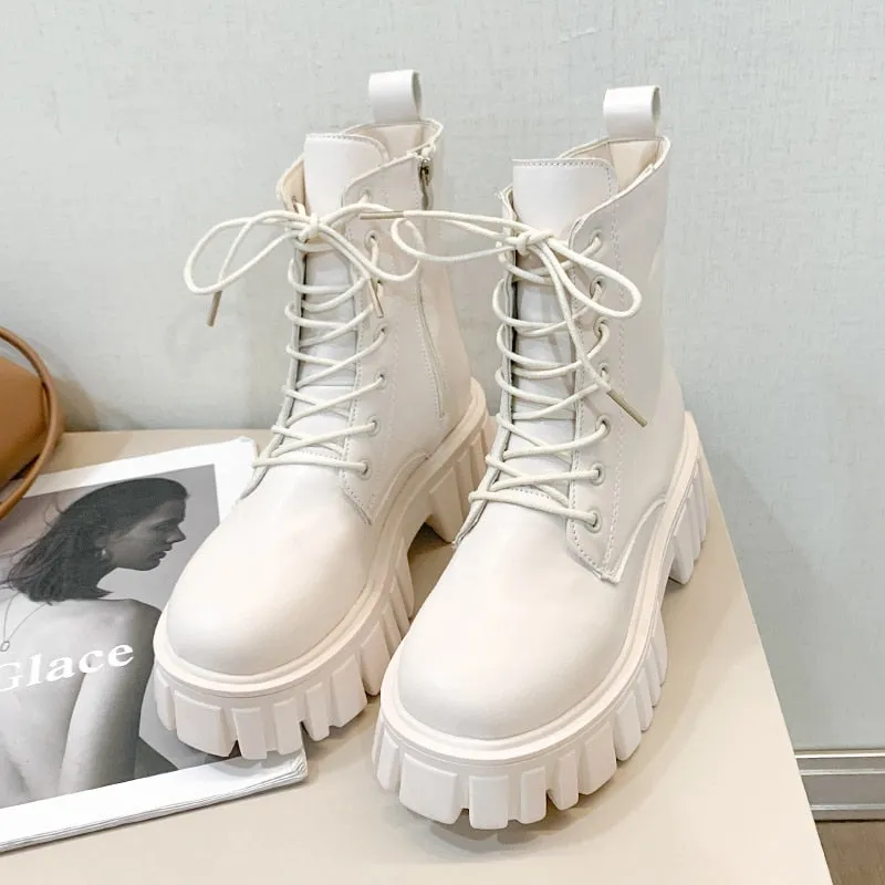 Funki Buys | Boots | Women's Gothic Punk Chunky Platform Boot