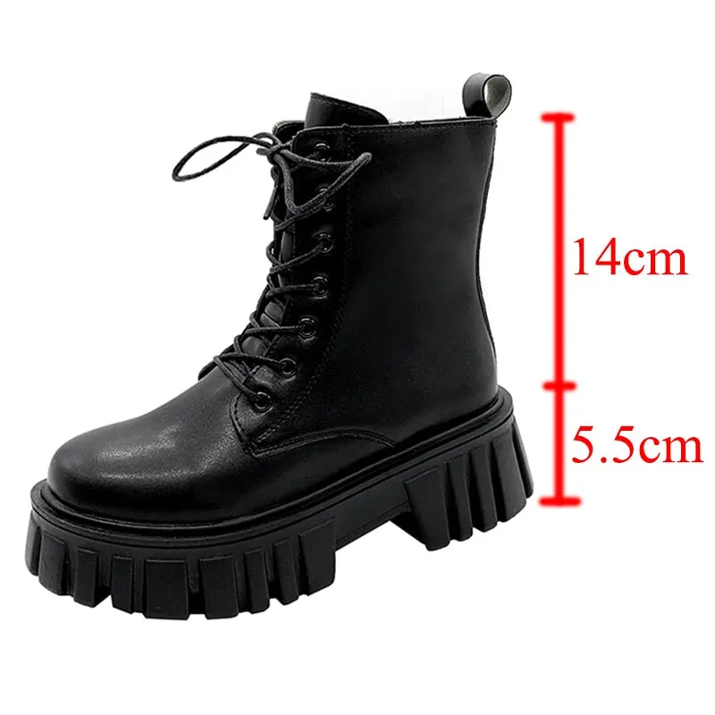 Funki Buys | Boots | Women's Gothic Punk Chunky Platform Boot