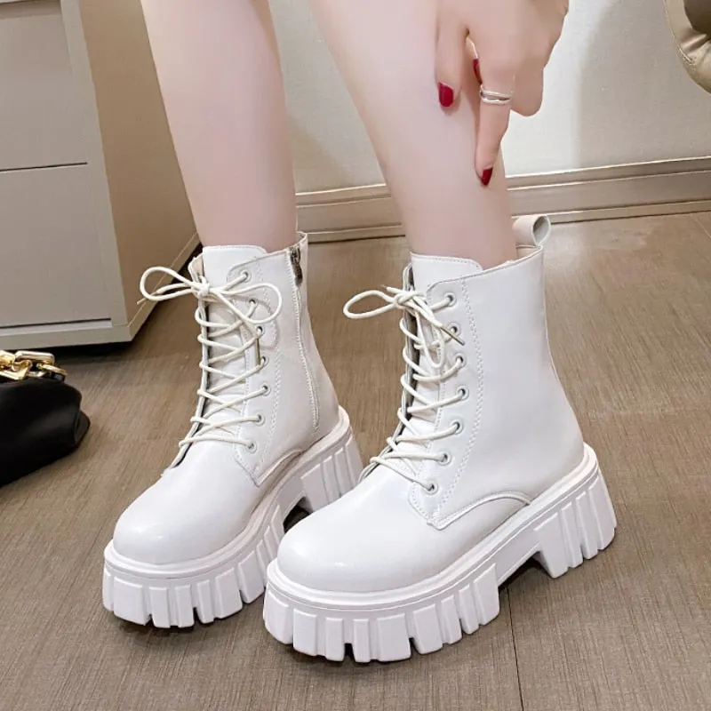 Funki Buys | Boots | Women's Gothic Punk Chunky Platform Boot