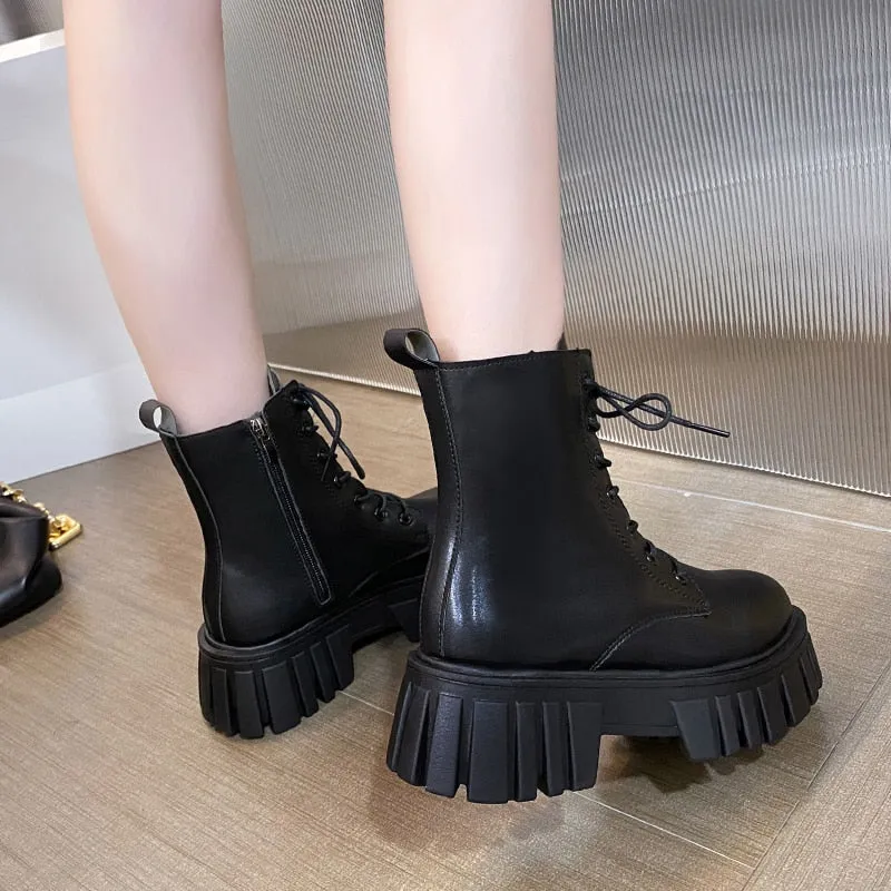 Funki Buys | Boots | Women's Gothic Punk Chunky Platform Boot