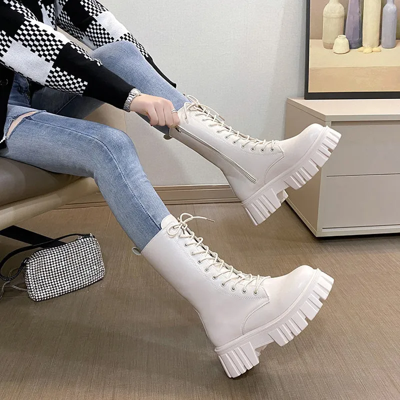 Funki Buys | Boots | Women's Gothic Punk Chunky Platform Boot