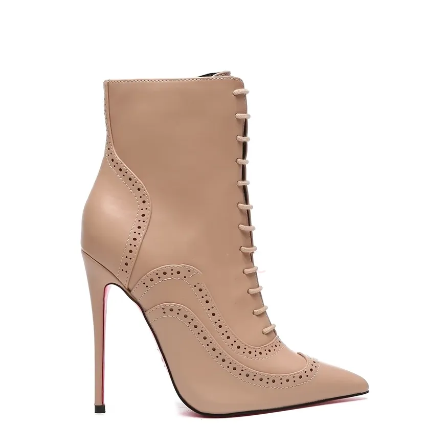 Funki Buys | Boots | Women's Lace Up Pointy Ankle Boots