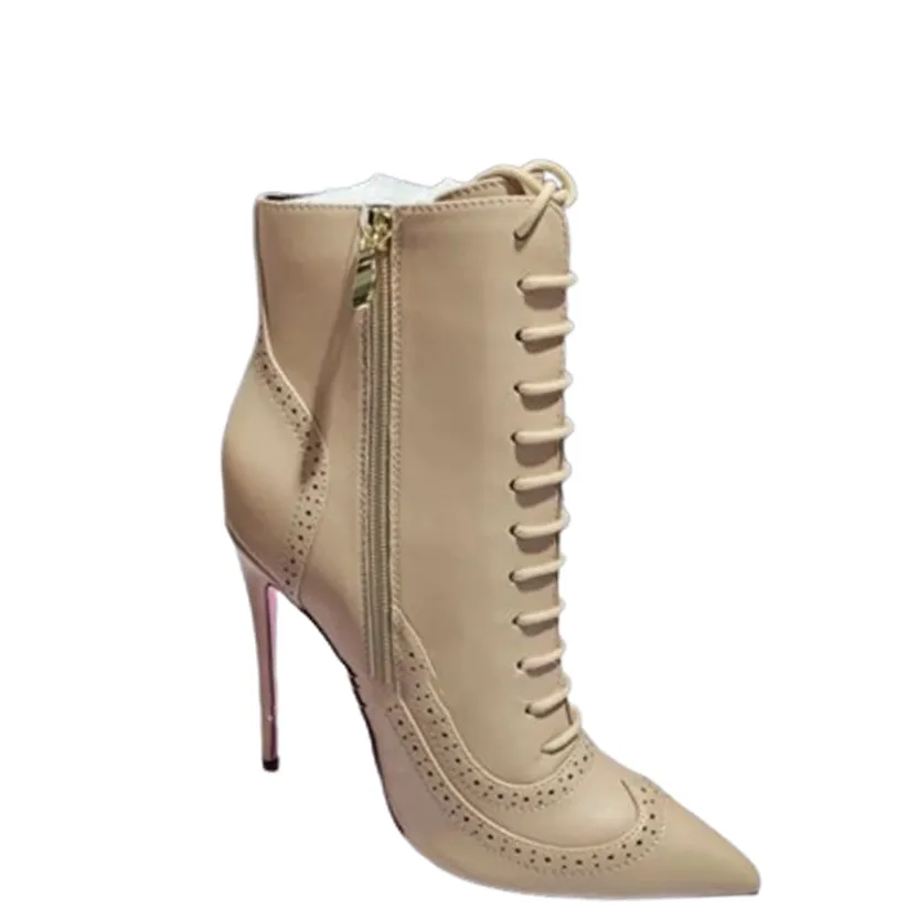 Funki Buys | Boots | Women's Lace Up Pointy Ankle Boots