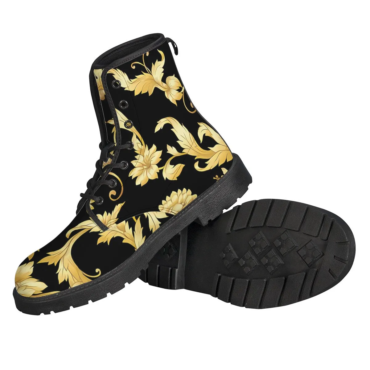 Funki Buys | Boots | Women's Men's British Baroque Floral Boots