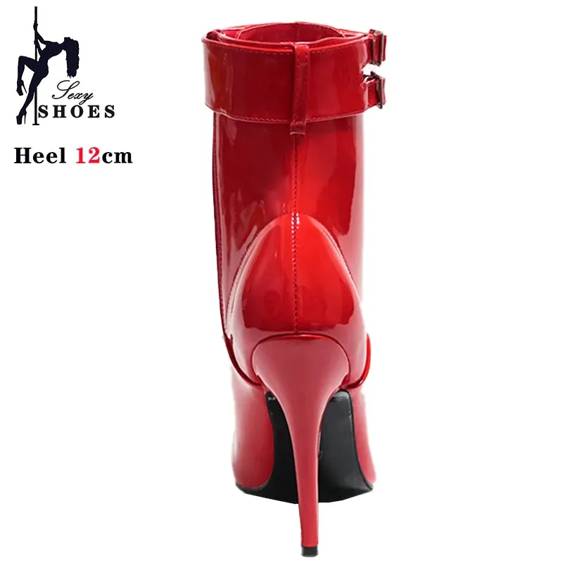 Funki Buys | Boots | Women's Patent Pointed Toe Ankle Boots