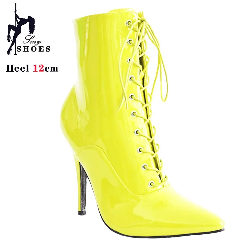 Funki Buys | Boots | Women's Patent Pointed Toe Ankle Boots