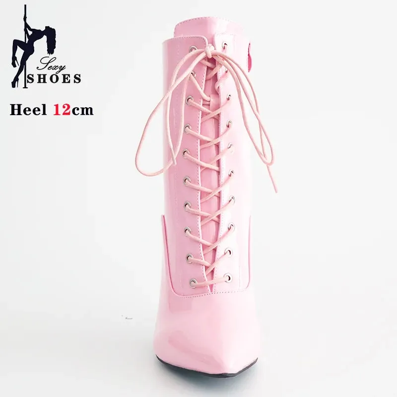 Funki Buys | Boots | Women's Patent Pointed Toe Ankle Boots