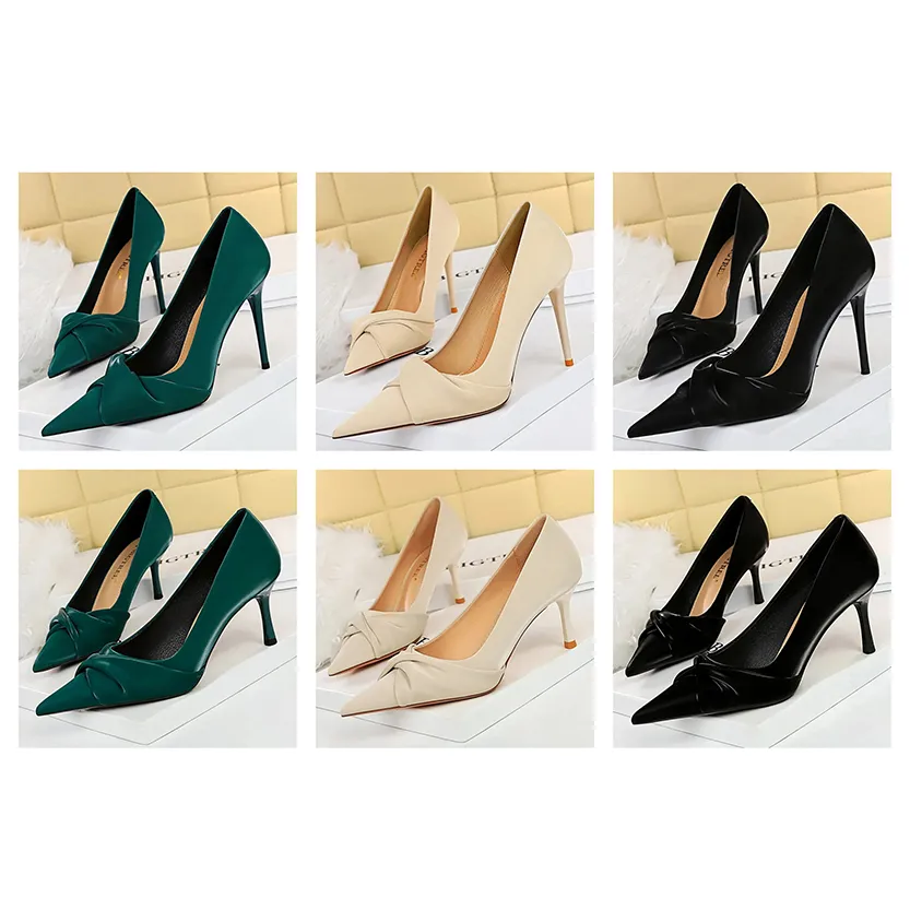 Funki Buys | Shoes | Women's Bow Twist High Stiletto Pumps