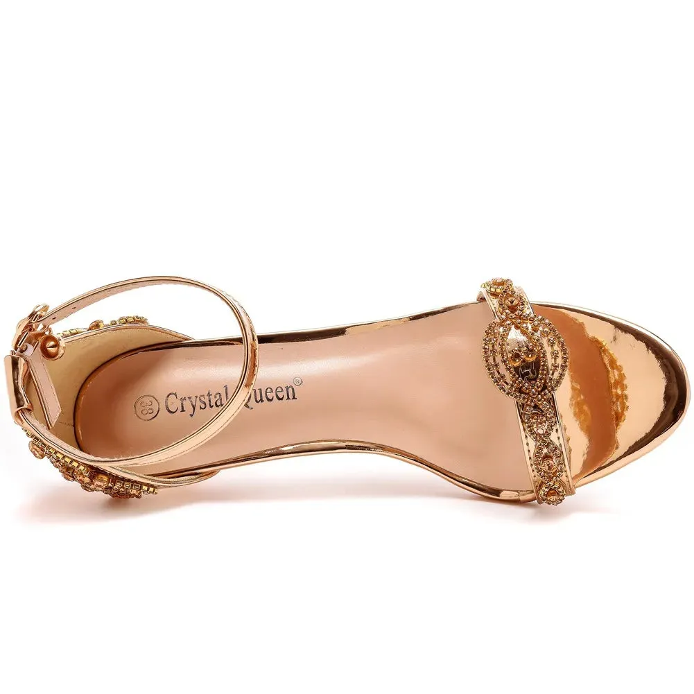 Funki Buys | Shoes | Women's Bridal Beaded Low Heel Sandals