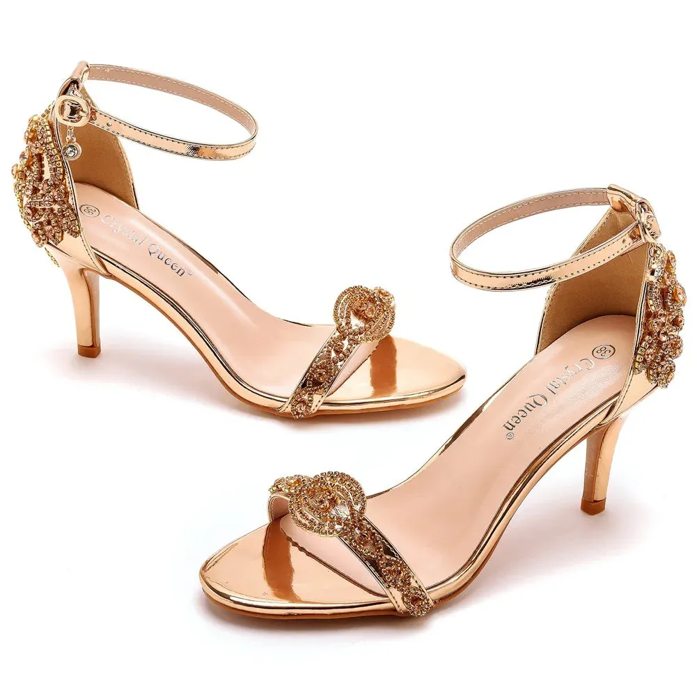 Funki Buys | Shoes | Women's Bridal Beaded Low Heel Sandals