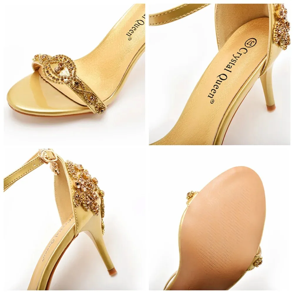 Funki Buys | Shoes | Women's Bridal Beaded Low Heel Sandals