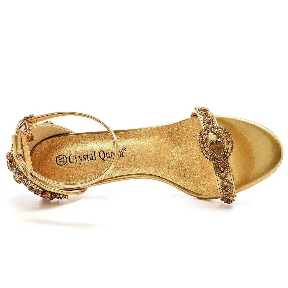 Funki Buys | Shoes | Women's Bridal Beaded Low Heel Sandals