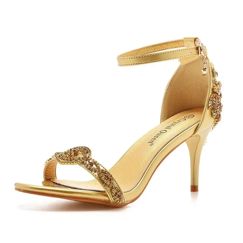 Funki Buys | Shoes | Women's Bridal Beaded Low Heel Sandals