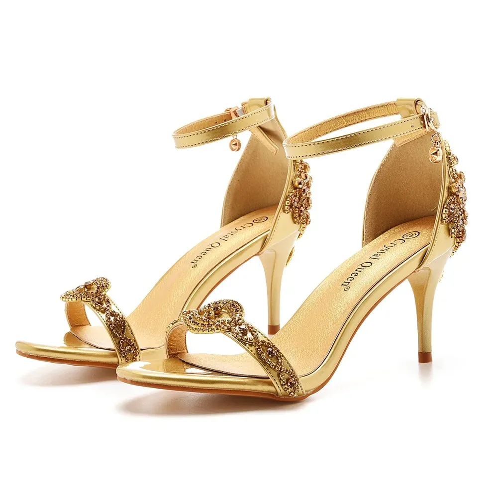 Funki Buys | Shoes | Women's Bridal Beaded Low Heel Sandals