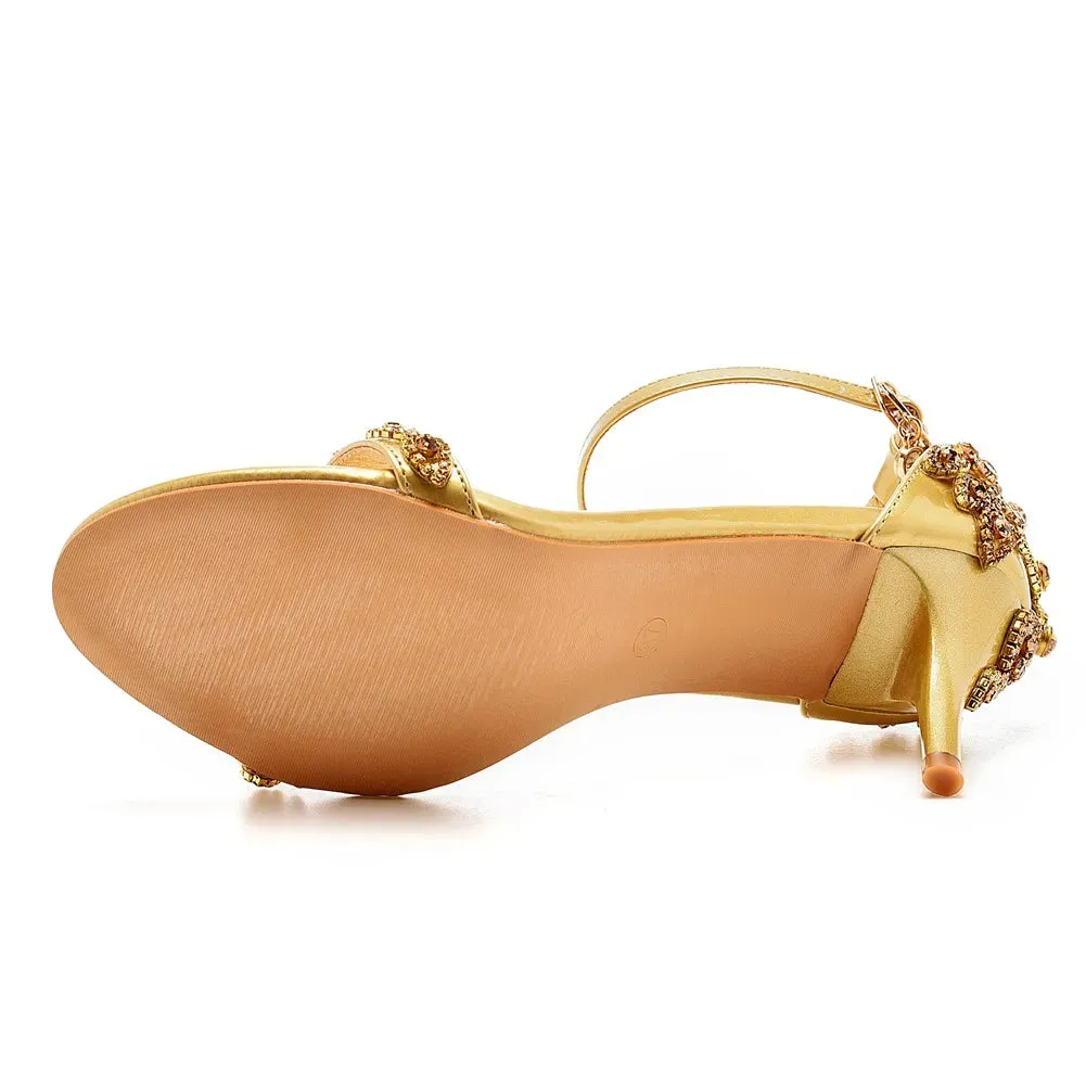 Funki Buys | Shoes | Women's Bridal Beaded Low Heel Sandals