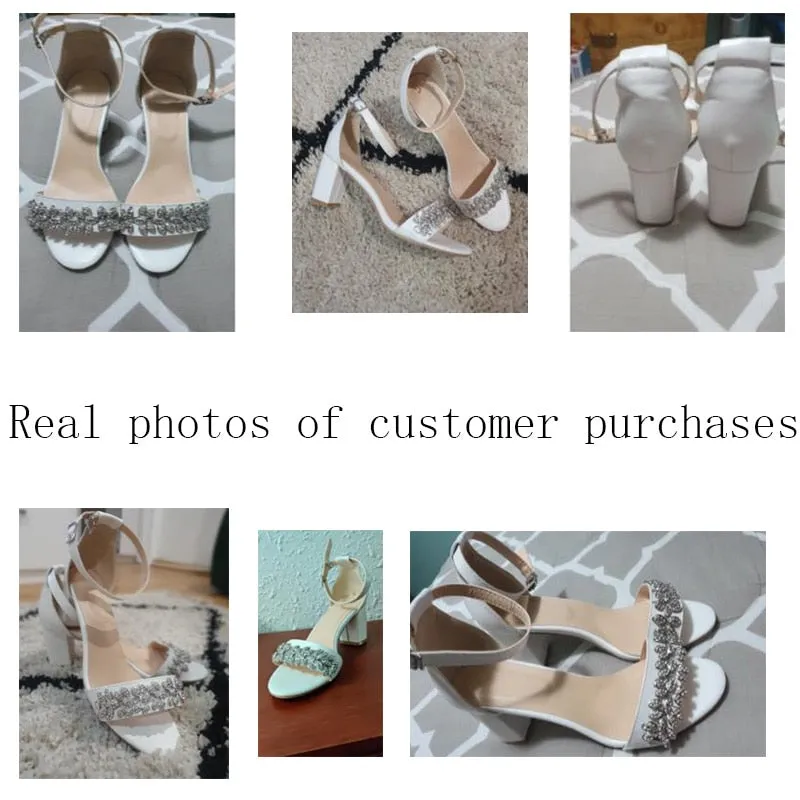 Funki Buys | Shoes | Women's Crystal Trim Wedding Sandals