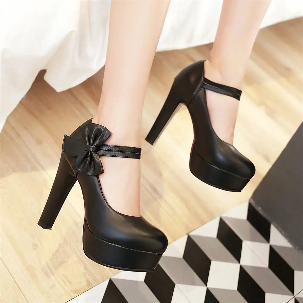 Funki Buys | Shoes | Women's Cute Ankle Bow Wedding Heels