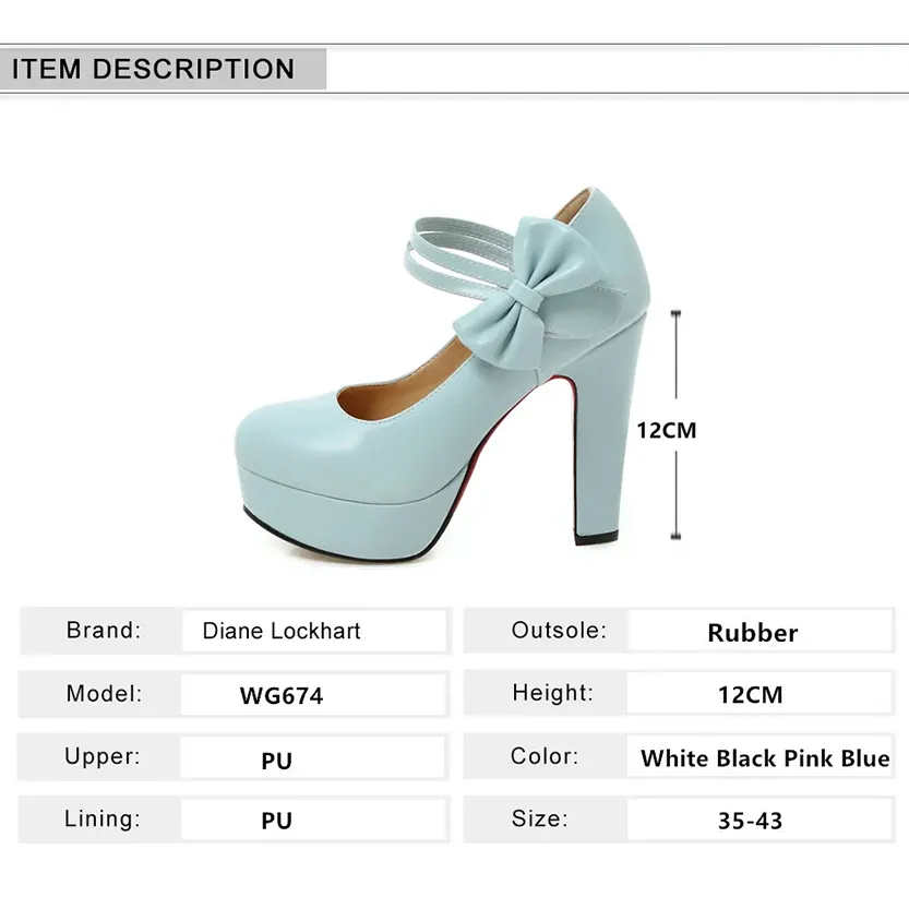 Funki Buys | Shoes | Women's Cute Ankle Bow Wedding Heels