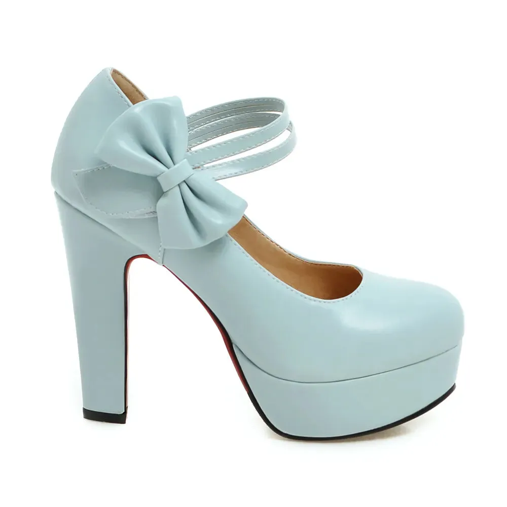 Funki Buys | Shoes | Women's Cute Ankle Bow Wedding Heels