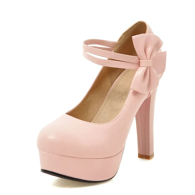 Funki Buys | Shoes | Women's Cute Ankle Bow Wedding Heels