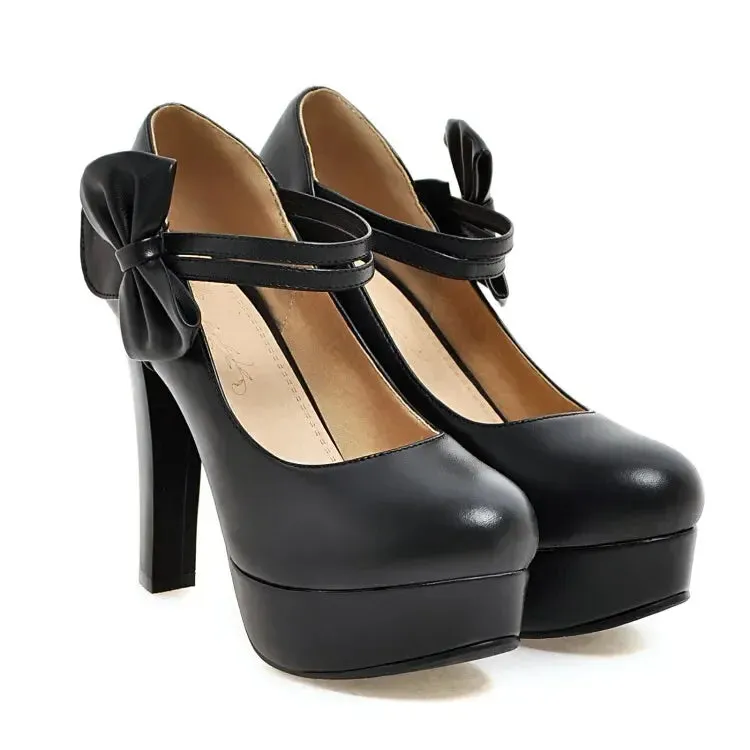 Funki Buys | Shoes | Women's Cute Ankle Bow Wedding Heels