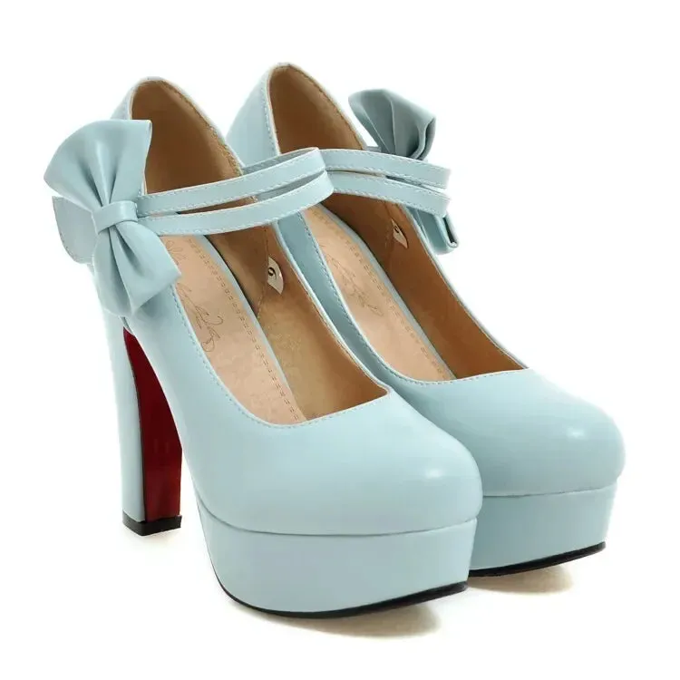Funki Buys | Shoes | Women's Cute Ankle Bow Wedding Heels