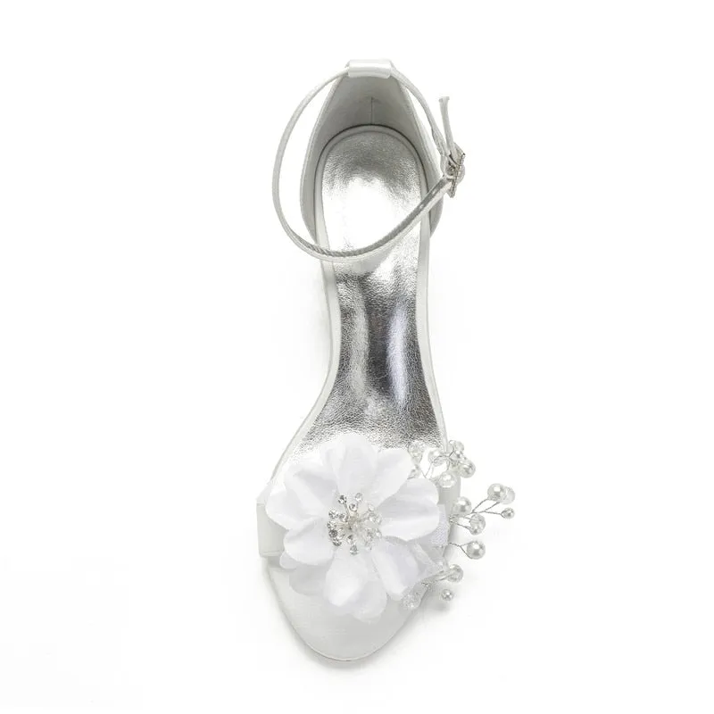 Funki Buys | Shoes | Women's Flower Pearl Wedding Sandals