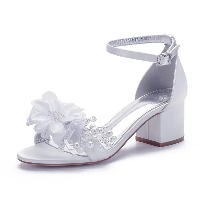 Funki Buys | Shoes | Women's Flower Pearl Wedding Sandals