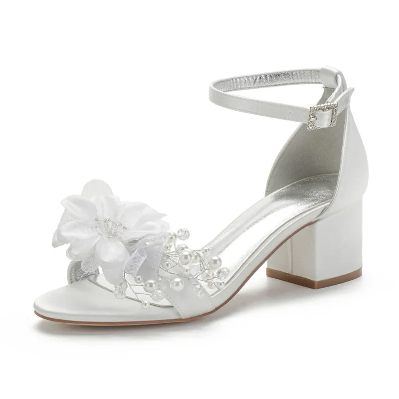 Funki Buys | Shoes | Women's Flower Pearl Wedding Sandals