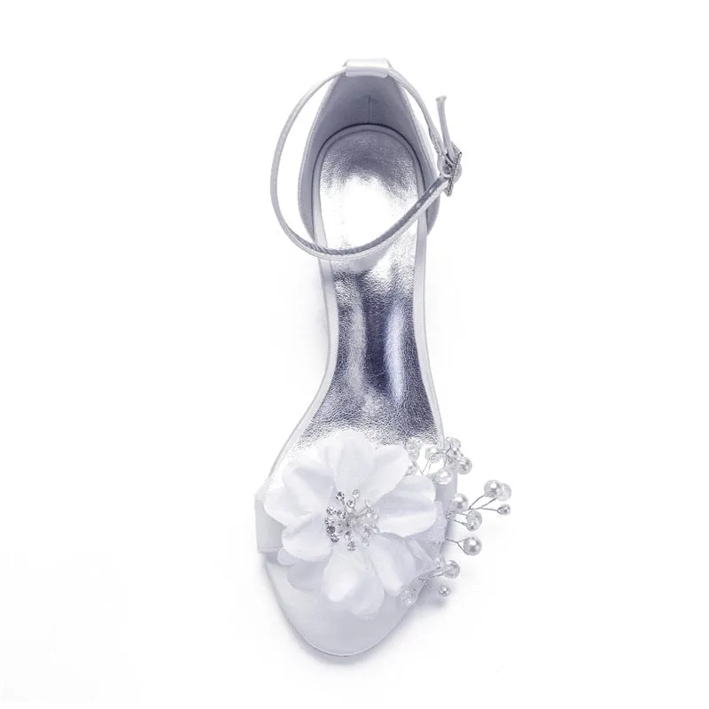Funki Buys | Shoes | Women's Flower Pearl Wedding Sandals
