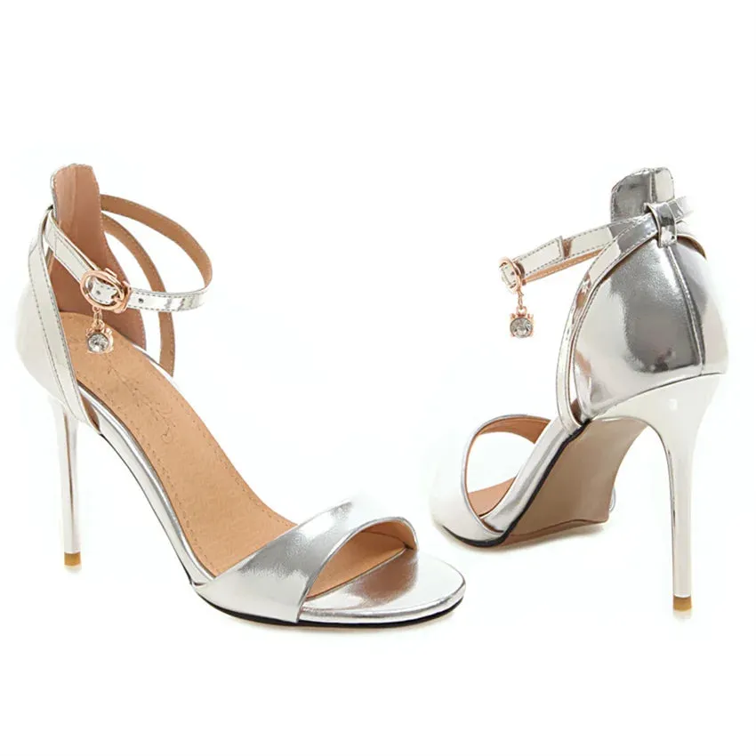 Funki Buys | Shoes | Women's Gold Silver High Stiletto Sandals